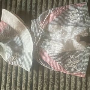 Kith Striped Kids Hat and Shorts Set